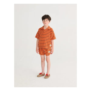 Bobo Choses - Çizgili Terry Polo | Turuncu