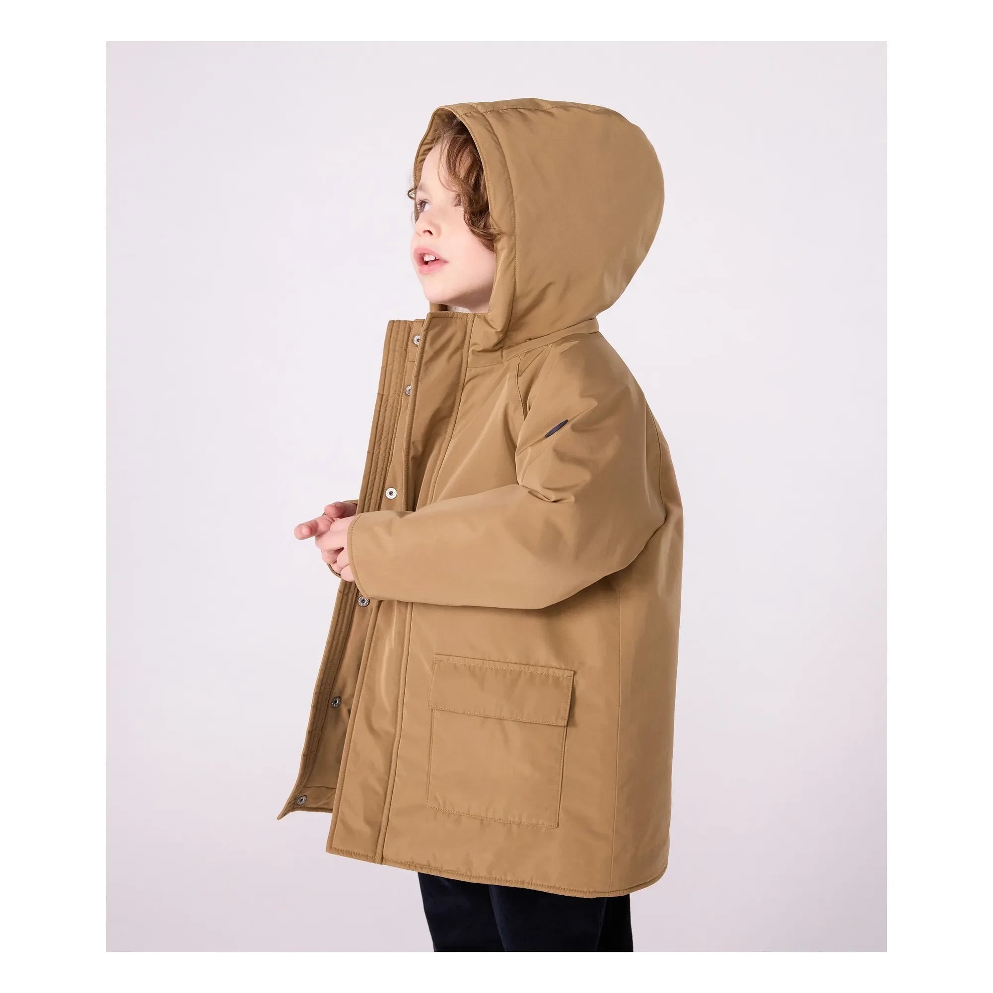 Petit Bateau - Plain Long Coat | Brown
