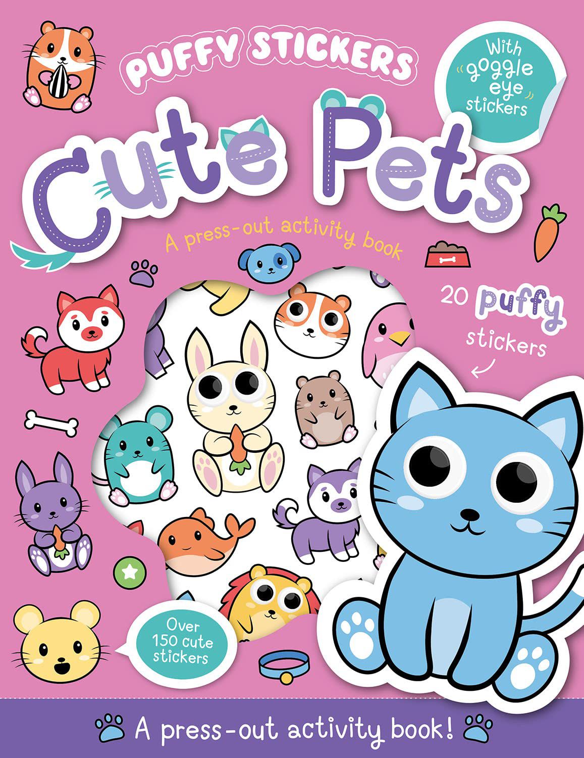 Imagine That - İngilizce Puffy Sticker Cute Pets Kitap-Dinossi