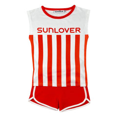 Club Trésor - Sunlover Havlu Kumaş Üst ve Şort Takımı | Kırmızı