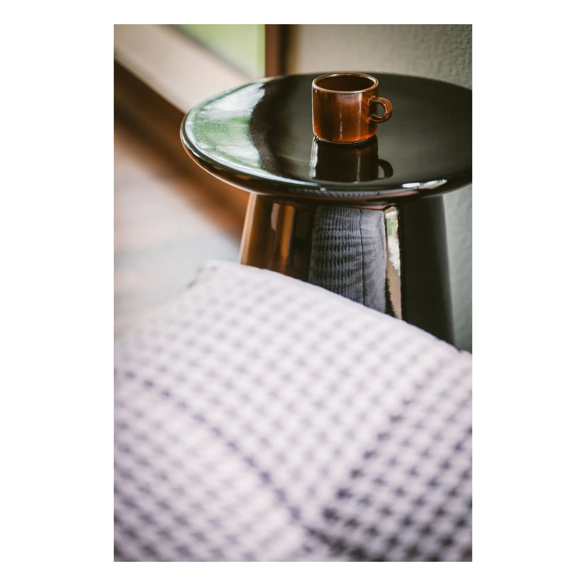 HKliving - Terracotta Ceramic Cup and Plate | Terracotta
