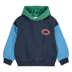 Bobo Choses - Color Block Organic Cotton Hoodie | Blue