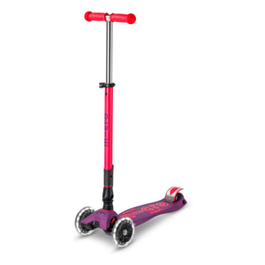 Micro - Maxi Katlanabilir Neon LED Scooter | Pembe