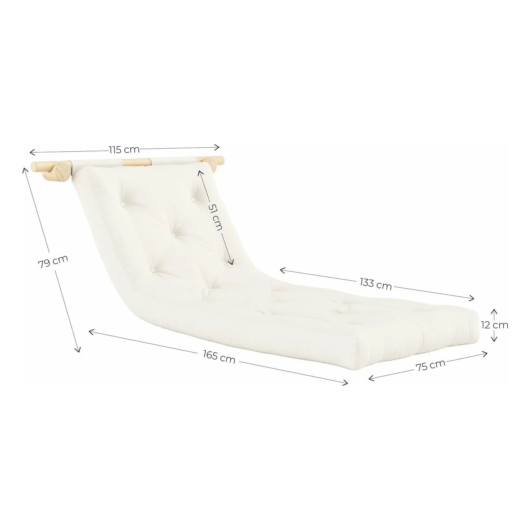 Karup Design - Armchair bed 75x200 cm | Cream