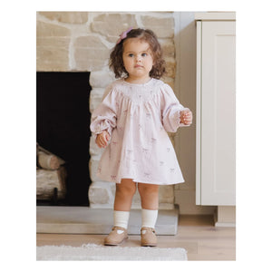 Quincy Mae - Organic Cotton Gauze Dress with Knots | Lilac
