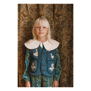 Tinycottons – Ärmellose Sherpa-Jacke von Oies | Blau