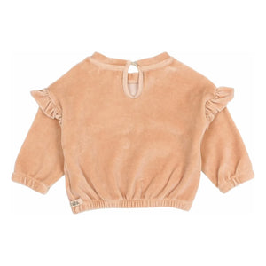 Búho - Organic Cotton Velvet Sweatshirt | Pink