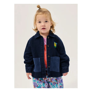 Bobo Choses - Bebek Denim Geri Dönüştürülmüş Pamuk Gömlek | Koyu Mavi