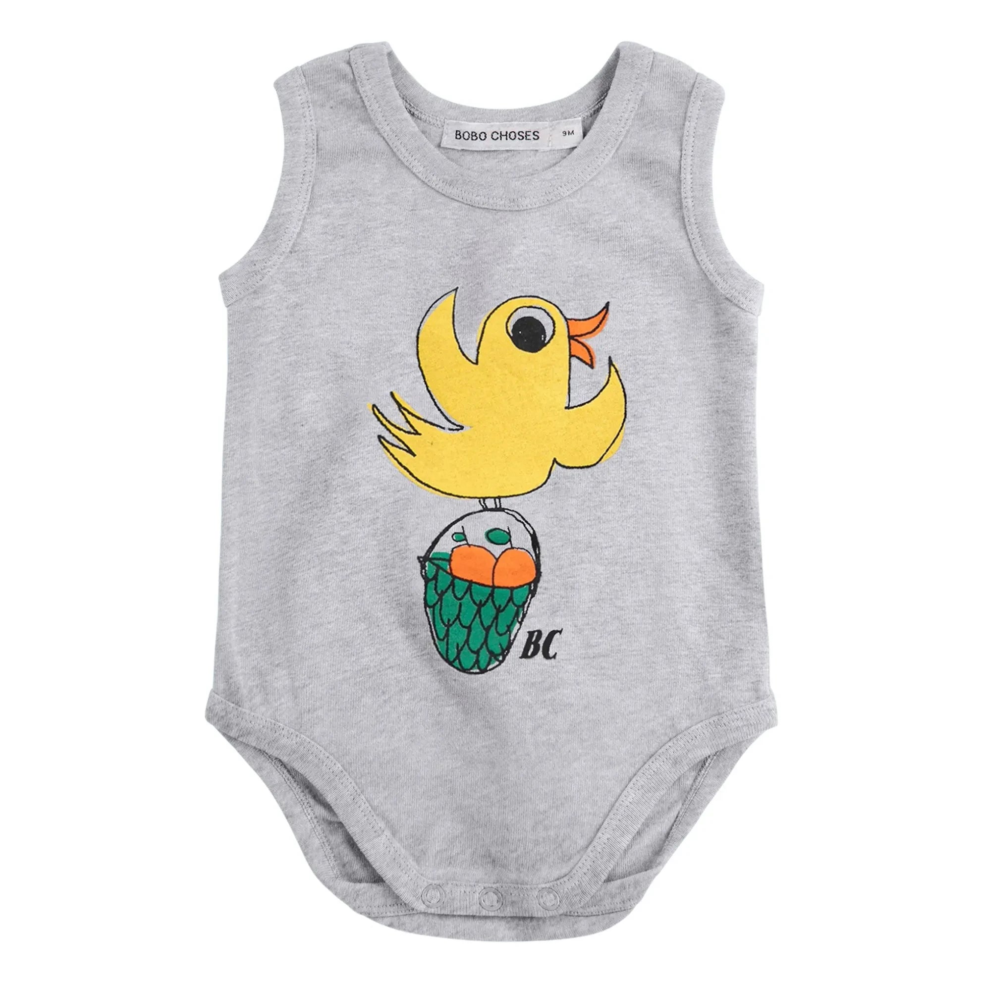 Bobo Choses – Body Trägerhose Oiseau Bio-Baumwolle | meliertes Grau