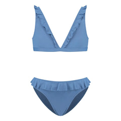 Beachlife - Ruffled Swimsuit | Blue
