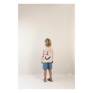 Jenest - Face organic cotton cardigan | Sand