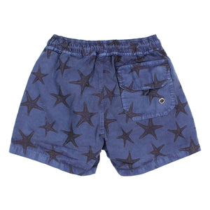 Búho - Etoiles de Mer Badehose aus Bio-Baumwollpopeline | Marineblau