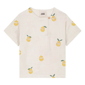 Studio Bohème - Orso T-Shirt Bio-Musselin Zitrone | Ecru