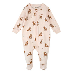 Petit Lem - Footed Pijama Rennes Organic Cotton | Pale Pink