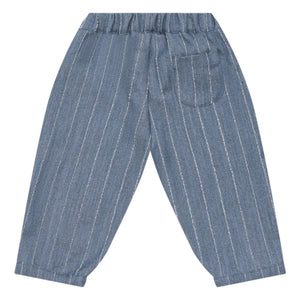 Donsje - Çizgili Mink Pantolon | Denim Mavi