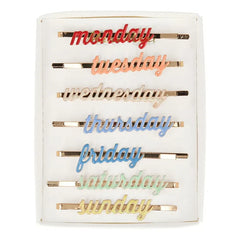 Meri Meri - Weekday Hair Clip Set - 7 Pieces