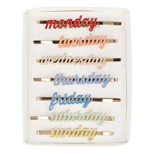 Meri Meri - Weekday Hair Clip Set - 7 Pieces