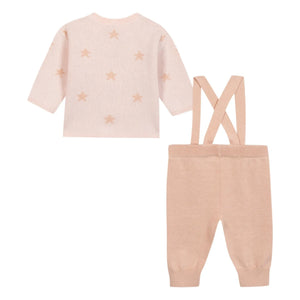 Bonton - Wolf Hırka ve Pantolon Seti | Şeftali