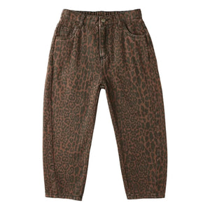 Rylee + Cru - Leopar Barrel Pantolon | Kahverengi