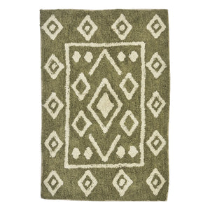 Madame Stoltz - Embossed cotton bath mat | Green