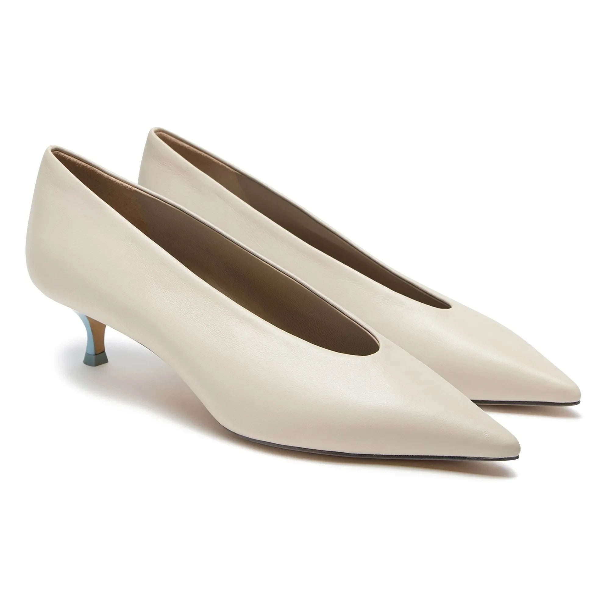 Le Monde Beryl - Leather slippers | Ecru