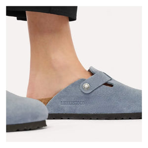 BIRKENSTOCK - Bostons Süet Terlikler | Mavi