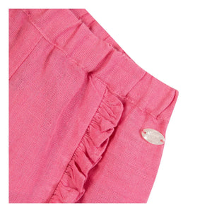 Tartine et Chocolat - Keten Volanlı Pantolon | Şeker Pembesi