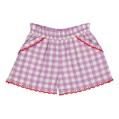 Hallo Simone – Vichy-Teddy-Shorts | Lavendel