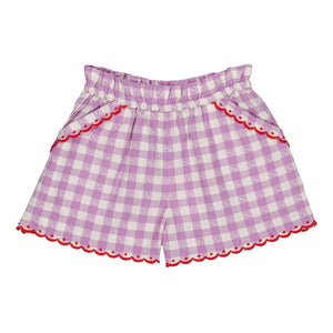 Hallo Simone – Vichy-Teddy-Shorts | Lavendel