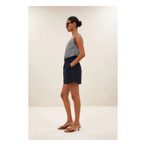 By Bar - Cotton Striped Tank Top | Night Blue