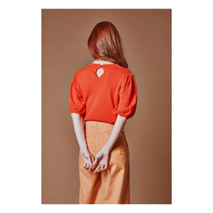 Emile et Ida - Organic Cotton Knitted Ribbed Sweater | Poppy