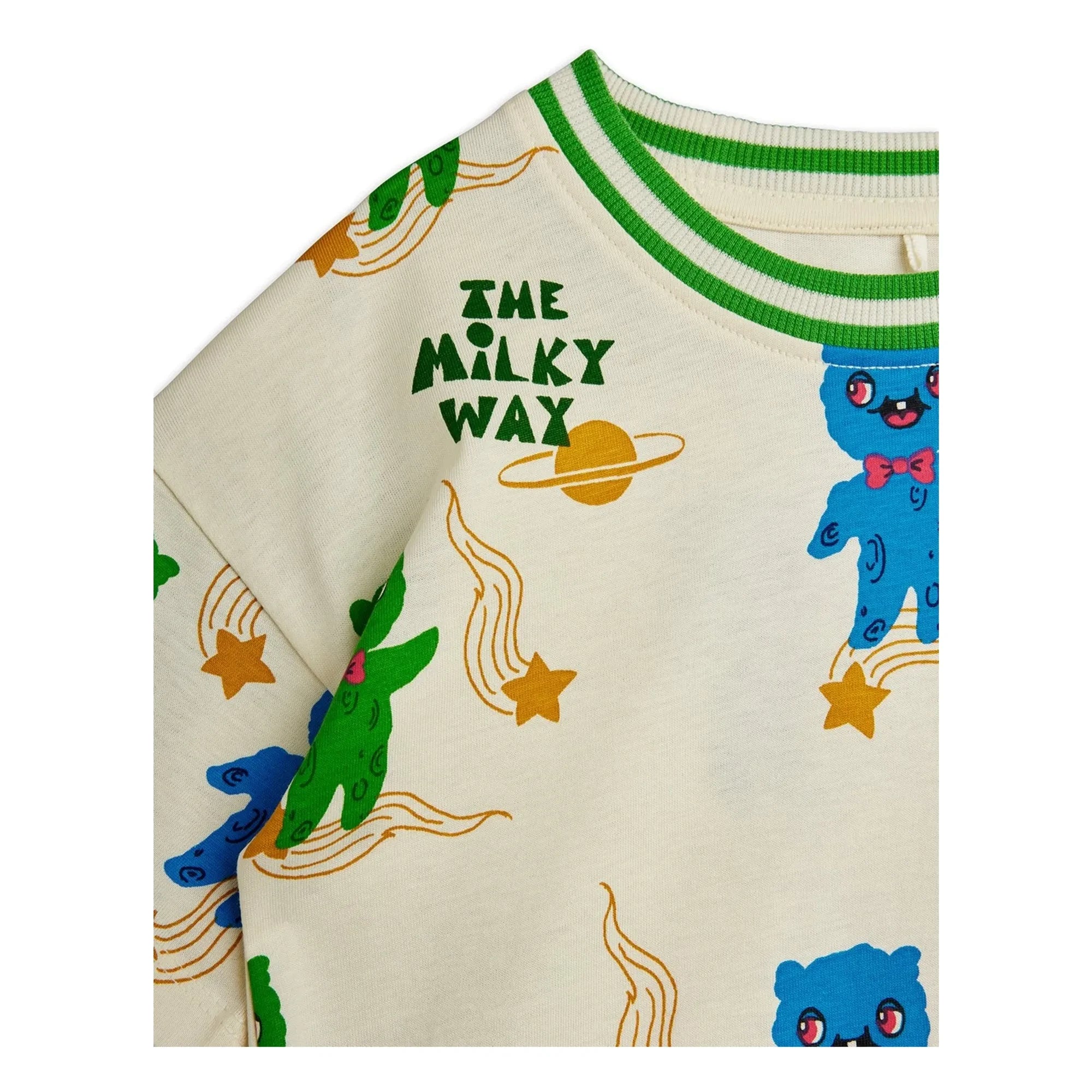 Mini Rodini - Aliens T-Shirt aus Bio-Baumwolle | Ecru