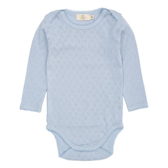 Copenhagen Colors - Short Sleeve Body Pointelle Hearts Organic Cotton | Light Blue