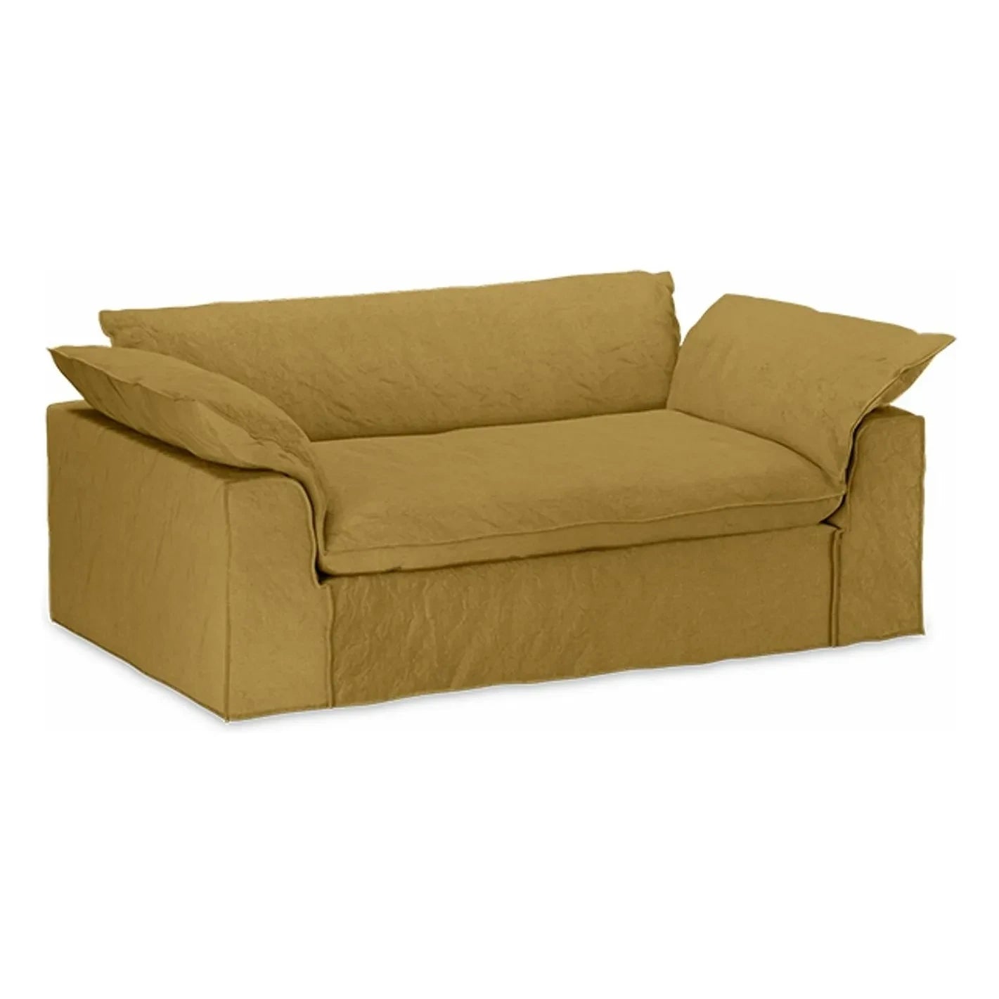 HKliving - 2-Sitzer Leinensofa Nomad | Senf