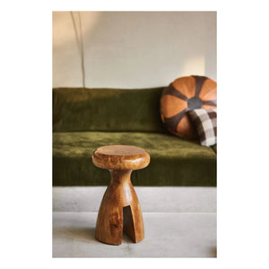 HKliving - Wooden stool | Walnuts