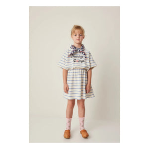 Tocoto Vintage - Terry Çizgili Elbise | Ecru