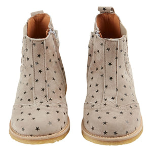 Emile et Ida - Graue Lederstiefel mit Sternenmuster