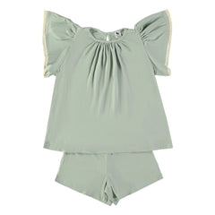 Risu Risu - Pyjama Short Atalia Bio-Baumwolle | Türkis
