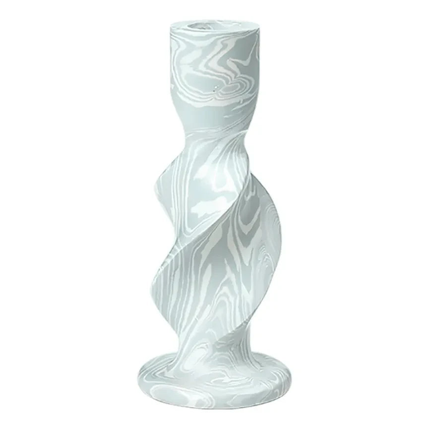 Broste Copenhagen - Twist Candlestick | Turquoise