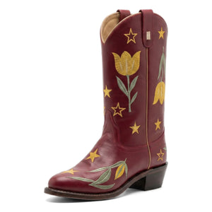 Bootstock - Santiags Flowers - Bootstock x Hundred Pieces | Kırmızı
