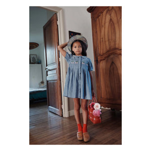 Emile et Ida - Mavi Chambray Smock Elbise