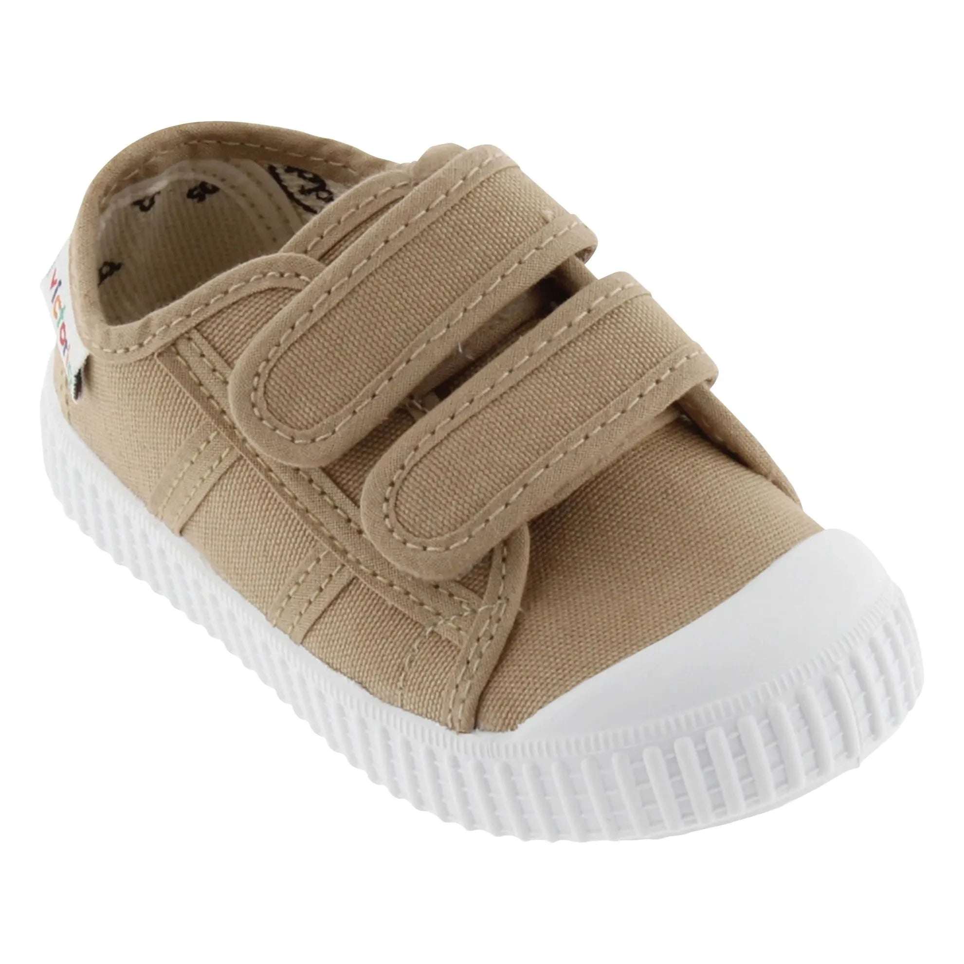 Victoria - Tiras Lona Scratch Sneakers | Camel