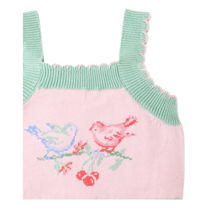 Gingersnaps - Blassrosa | Besticktes Rosenspitzen-Crop-Top