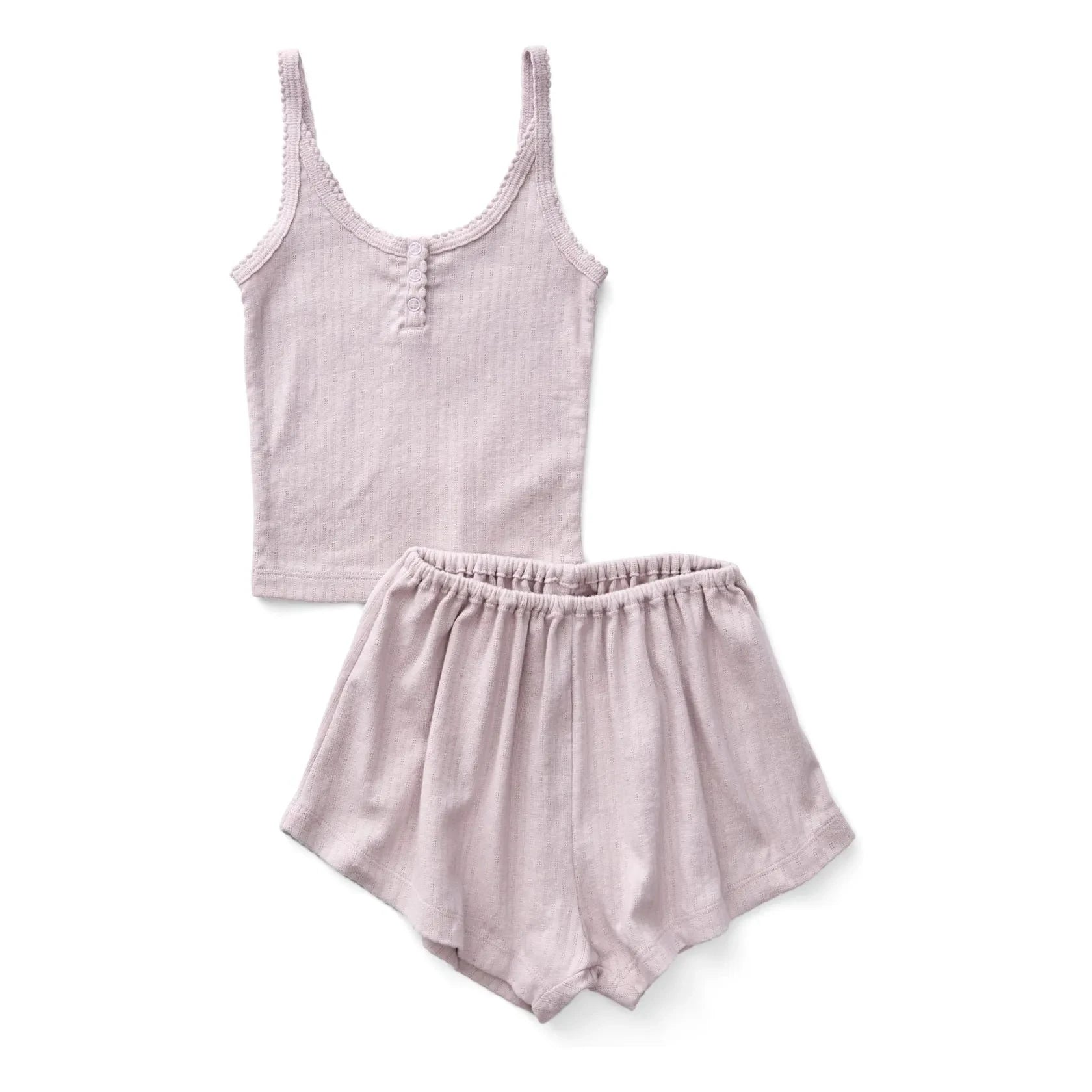 Soor Ploom - Favorite organic cotton tank top and shorts set | Beige pink