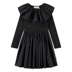 Molo - Cille Organik Pamuklu Oversized Yaka Elbise | Siyah