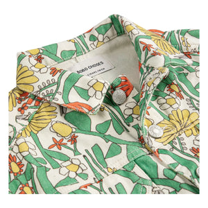 Bobo Choses - Fleurie Twill Organik Pamuk Kolsuz Ceket | Ekru