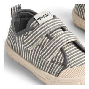 Wheat - Bobbie Striped Velcro Sneakers | Gray