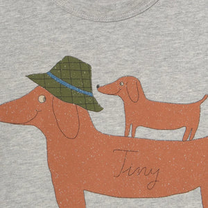 Tinycottons - Organic Cotton Dog T-Shirt | Heather Grey