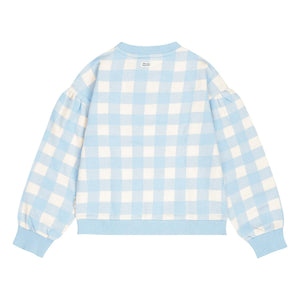 Tumble N'Dry – Oversize Sweatshirt Breese Vichy aus Bio-Baumwolle | Hellblau