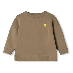 Fliink - Alvin Smiley organik pamuk sweatshirt | Taupe kahverengi